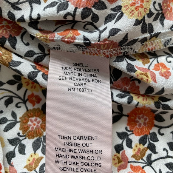 Nannette by Nannette Lepore Floral Pattern Blouse Size Small - Picture 5 of 6